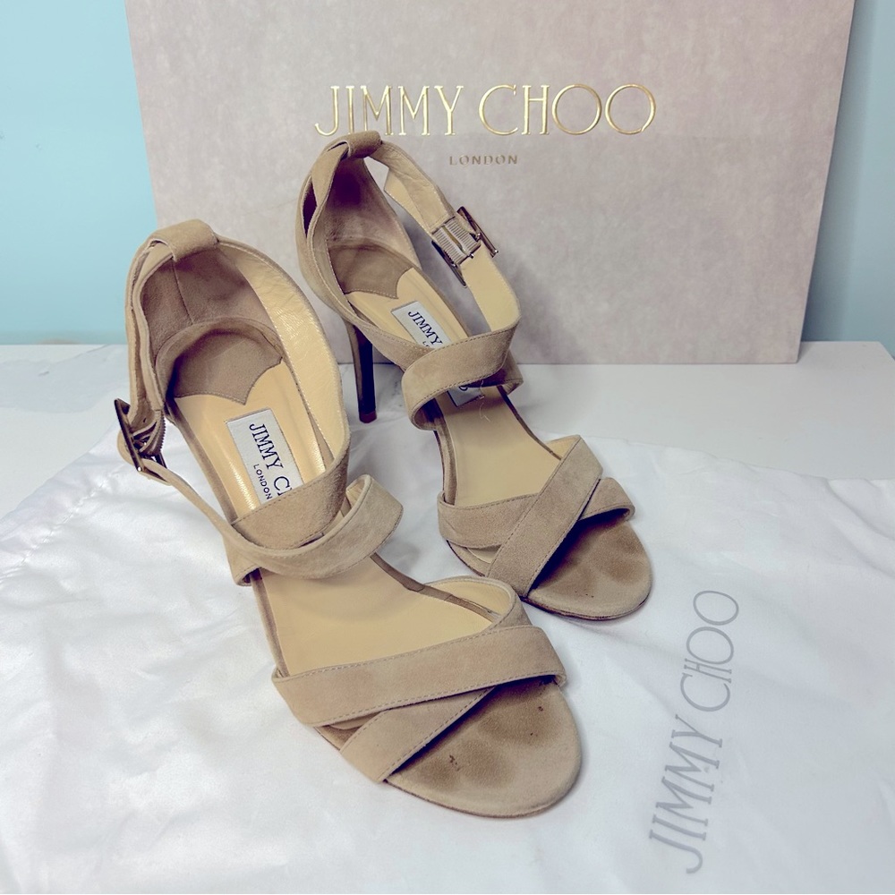 Authentic Jimmy Choo Louise Heels- size 37.5